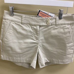 Vineyard Vines Womens Khaki Chino Shorts size 2 - NWT